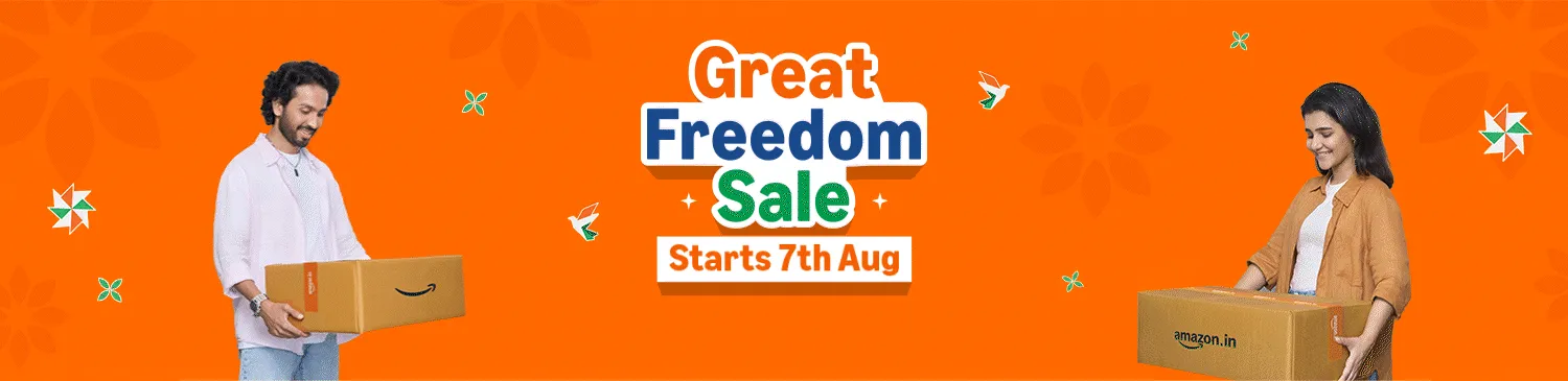 Amazon Great Freedom Sale banner — starts 7th August